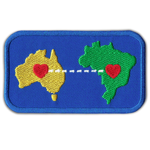 'HEART TO HEART' AUST x BRAZIL ADHESIVE PATCH