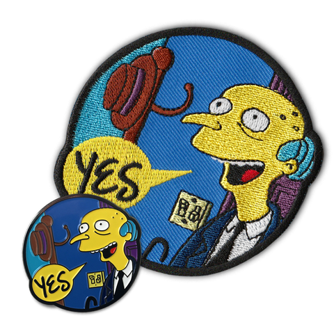 THE 'SMITHERS I'M HOME!' PATCH & PIN COMBO!