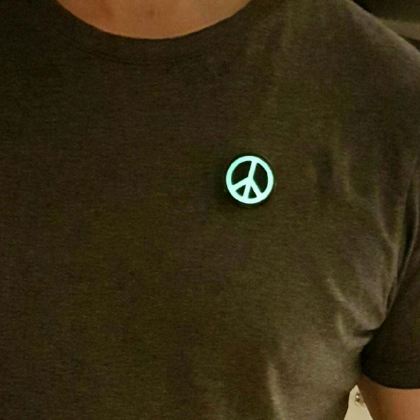 PEACE SIGN PIN (glow-in-the-dark!)