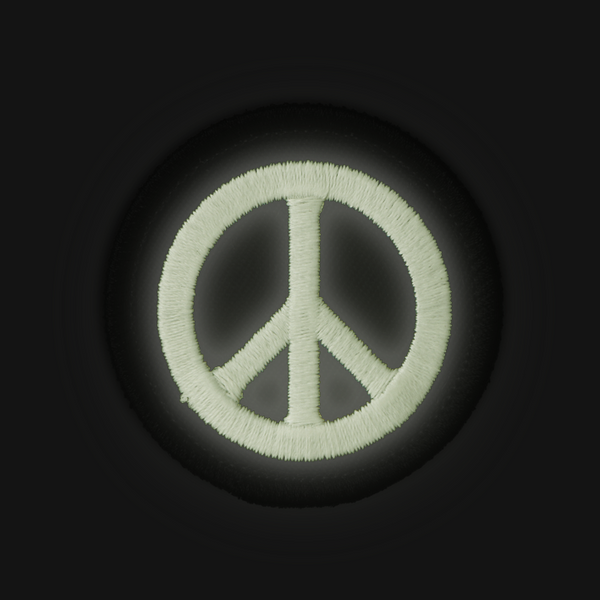 PEACE SYMBOL PATCH (glow-in-the-dark!)